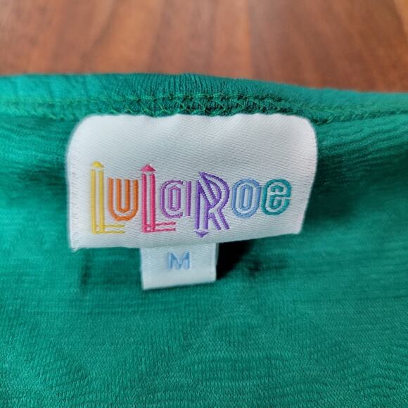 Lularoe Christmas Green Dress Size Medium - Picture 2 of 4